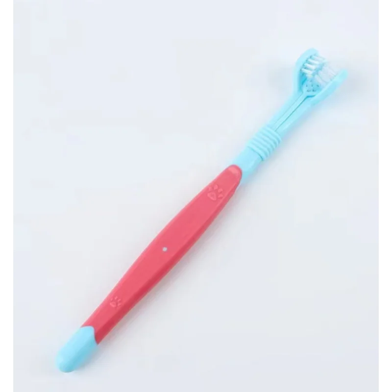 3-Sided Pet Toothbrush for Dogs and Cats Oral Care