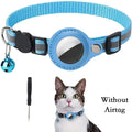 Reflective Cat Collar with AirTag Holder and Bell
